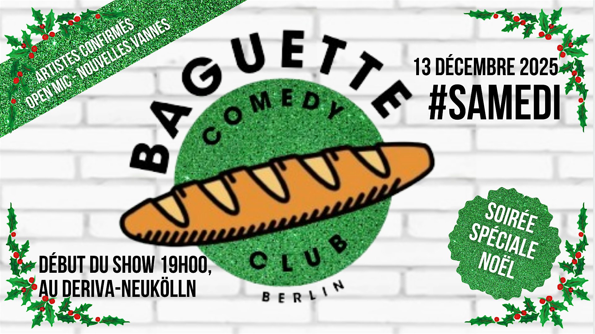 Baguette Comedy Club #SAMEDI - Soirée Spécial Noël