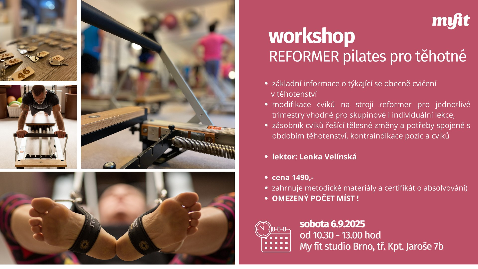 REFORMER PILATES PRO TĚHOTNÉ - workshop
