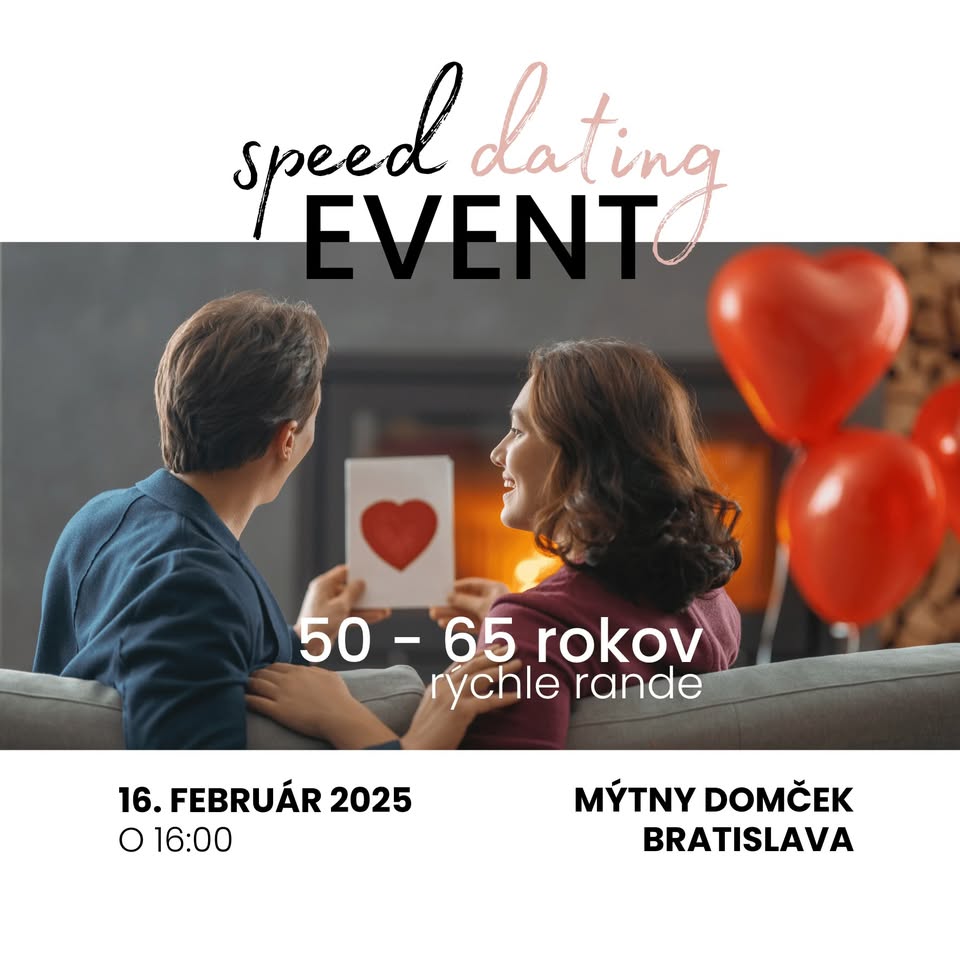 Zoznamovacia akcia - speed dating 50 - 65 rokov