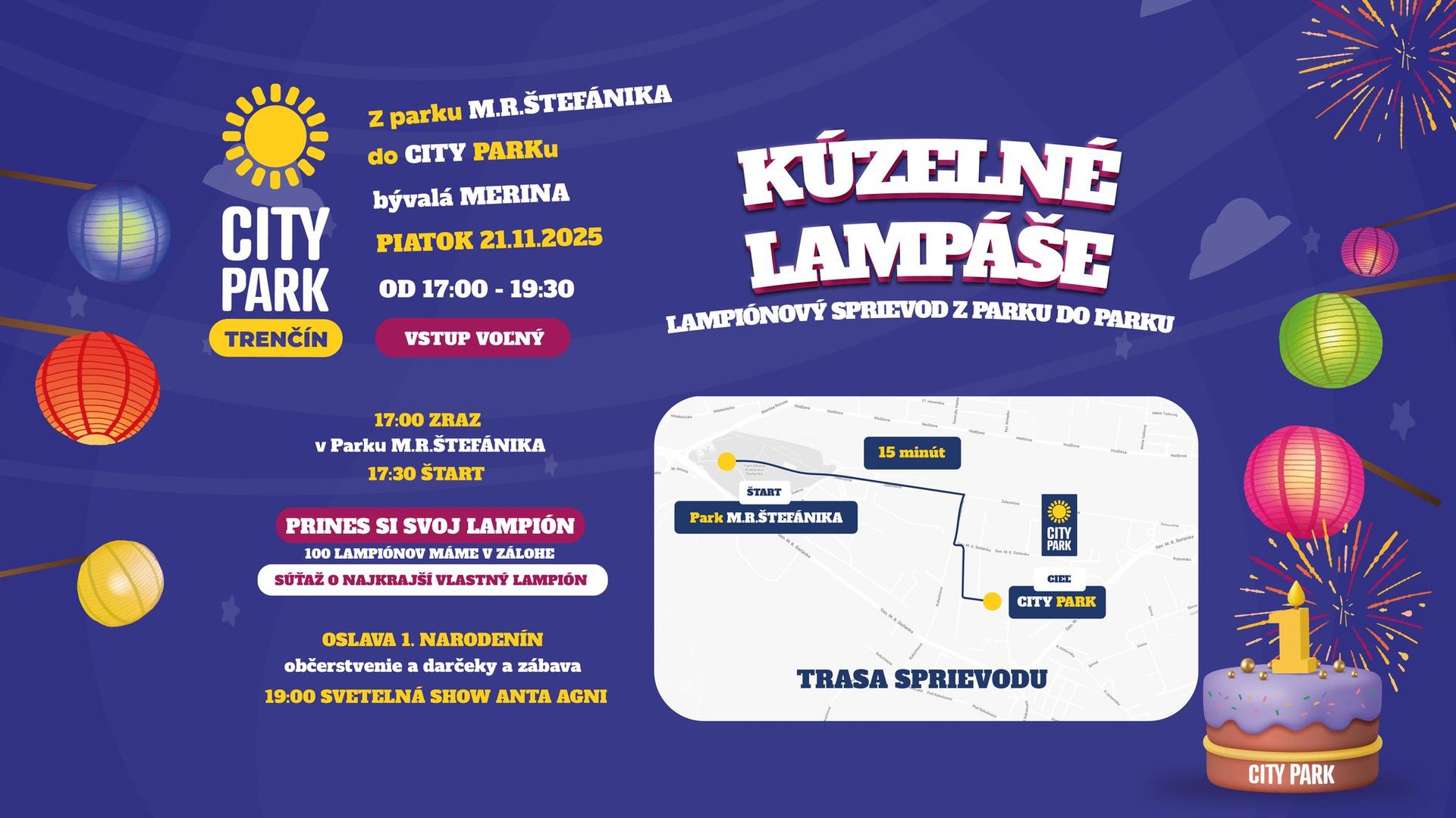 KÚZELNÉ LAMPÁŠE v CITY PARK Trenčín