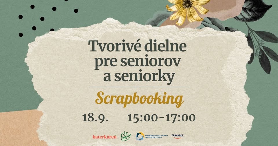 Tvorivé dielne pre seniorov a seniorky 18.9.