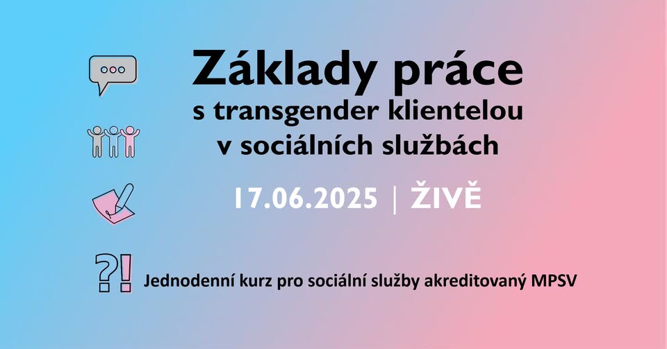 Základy práce s transgender klientelou v sociálních službách  🙌