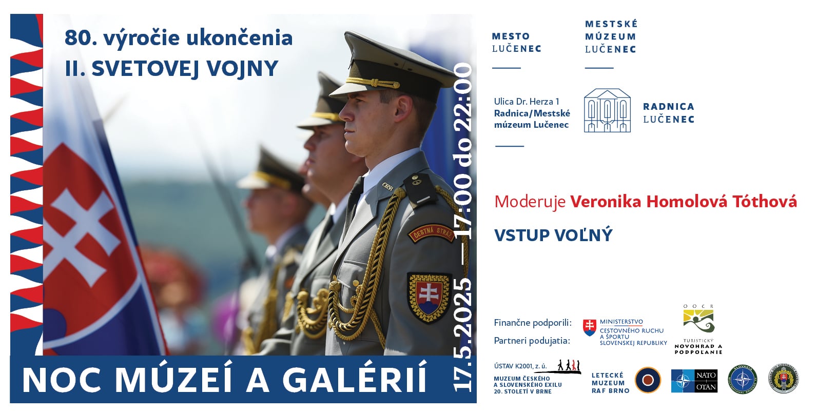 NOC MÚZEÍ 2025 v Mestskom múzeu Lučenec - 80. výročie ukončenia II. sv. vojny