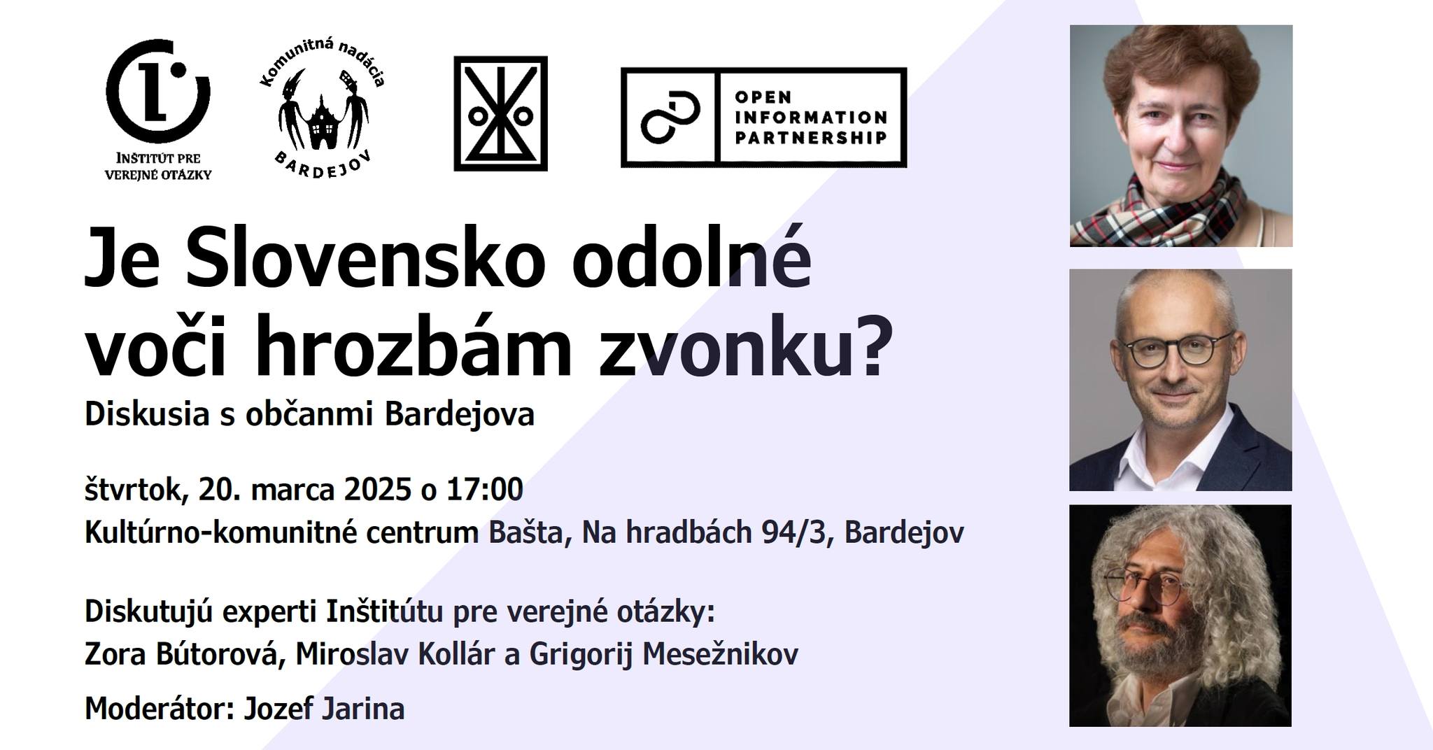 Je Slovensko odolné voči hrozbám zvonku? Diskusia s občanmi Bardejova