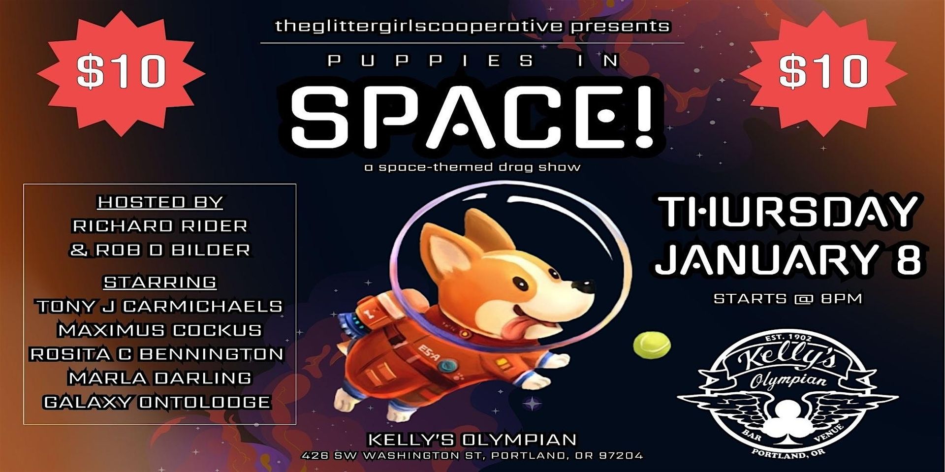PUPPIES IN SPACE: A SPACE THEMED DRAG SHOW