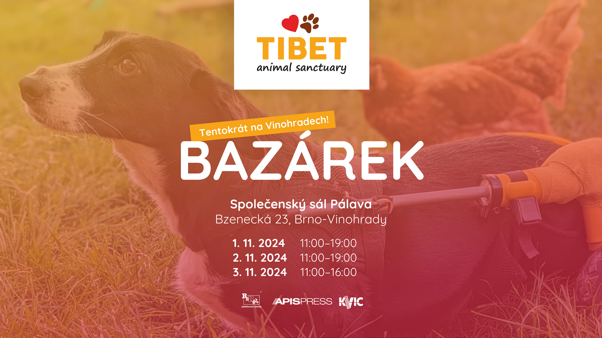Velký charitativní bazárek pro zvířátka Útulku Tibet z.s.