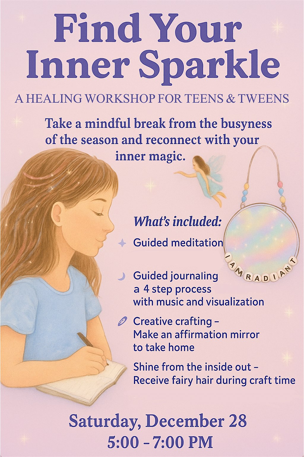 Find Your Inner Sparkle ✨ A Healing Workshop for Teens&Tweens