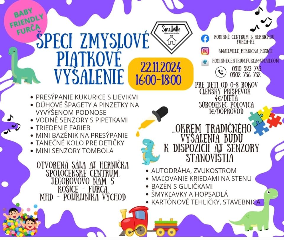Piatkové VYŠALENIE - herňa pre detičky 0-6+ rokov
