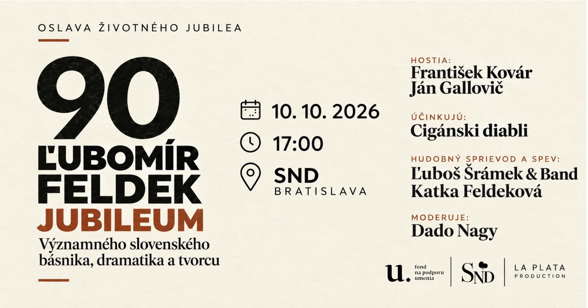 Ľ𝐮𝐛𝐨𝐦í𝐫 𝐅𝐞𝐥𝐝𝐞𝐤 𝟗𝟎: 𝐉𝐔𝐁𝐈𝐋𝐄𝐔𝐌 (𝐡𝐨𝐬ť: 𝐂𝐈𝐆Á𝐍𝐒𝐊𝐈 𝐃𝐈𝐀𝐁𝐋𝐈)