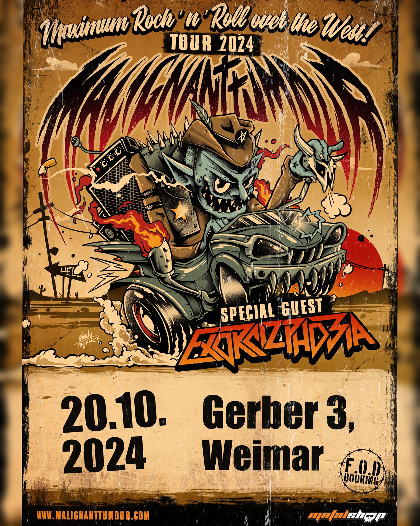 Malignant Tumour, Exorcizphobia / Rock 'n' Roll over the West Tour @Wunderbar, Gerber 3, Weimar
