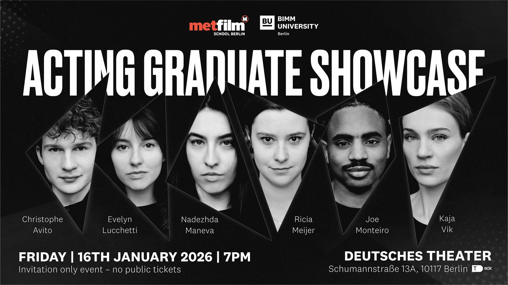 BIMM University Berlin - Final Year Acting Showcase at Deutsches Theatre