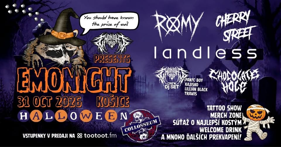 EMONIGHT HALLOWEEN KOŠICE - 31.10.2026 - Collosseum club