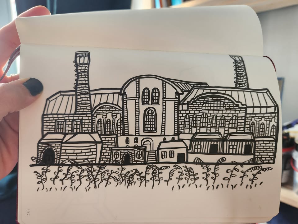 Urban Sketching: Stará čistírna in Bubeneč