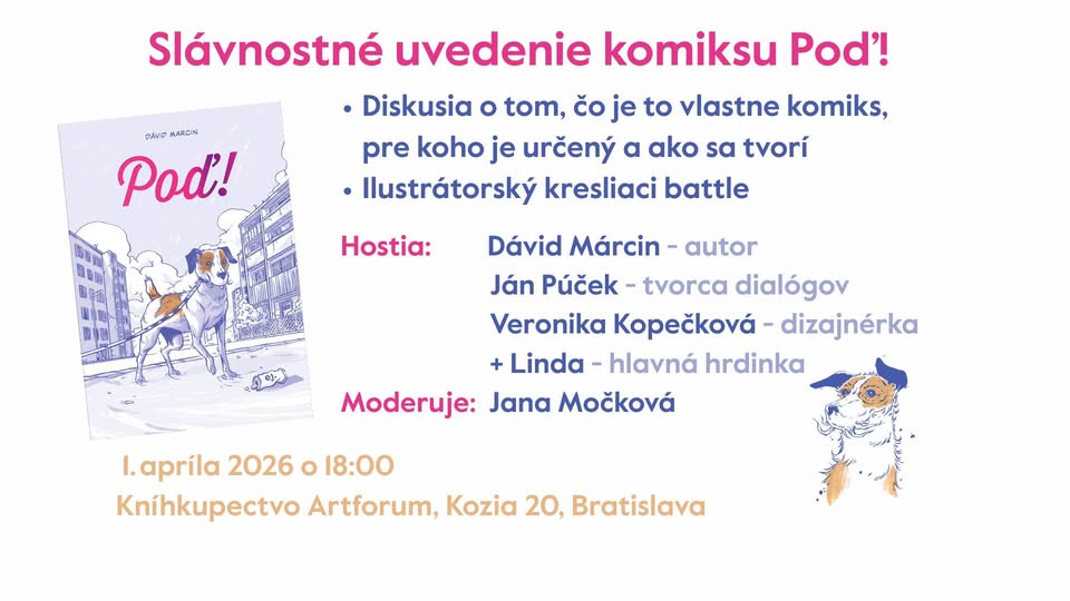 Dávid Marcin: Poď! / uvedenie knihy a diskusia o komikse pre dospelých