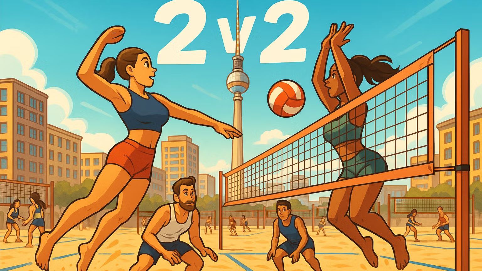 INDOOR 2v2 Intermediate+ Beach Volley 🏐 💪