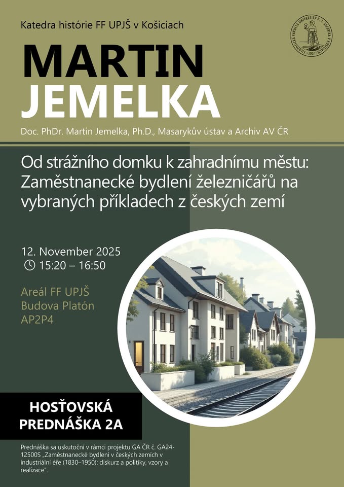 Hosťovská prednáška 2A - doc. PhDr. Martin Jemelka, Ph.D.