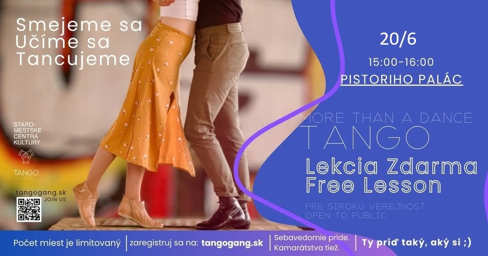 Tango Zdarma - otvorená lekcia pre verejnosť