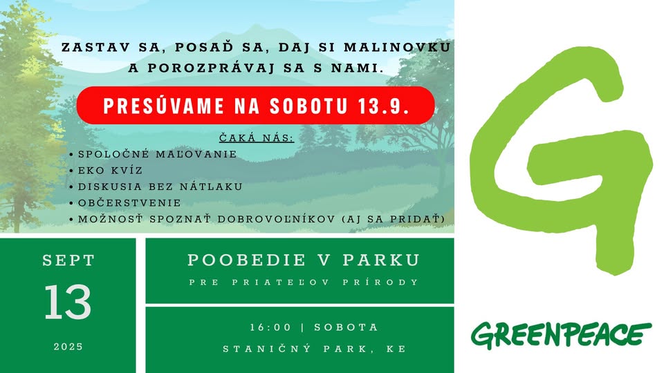 Piknik v parku + kvíz a občerstvenie v Košiciach