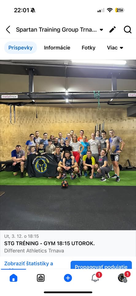 STG TRÉNING - GYM 18:15 ŠTVRTOK.