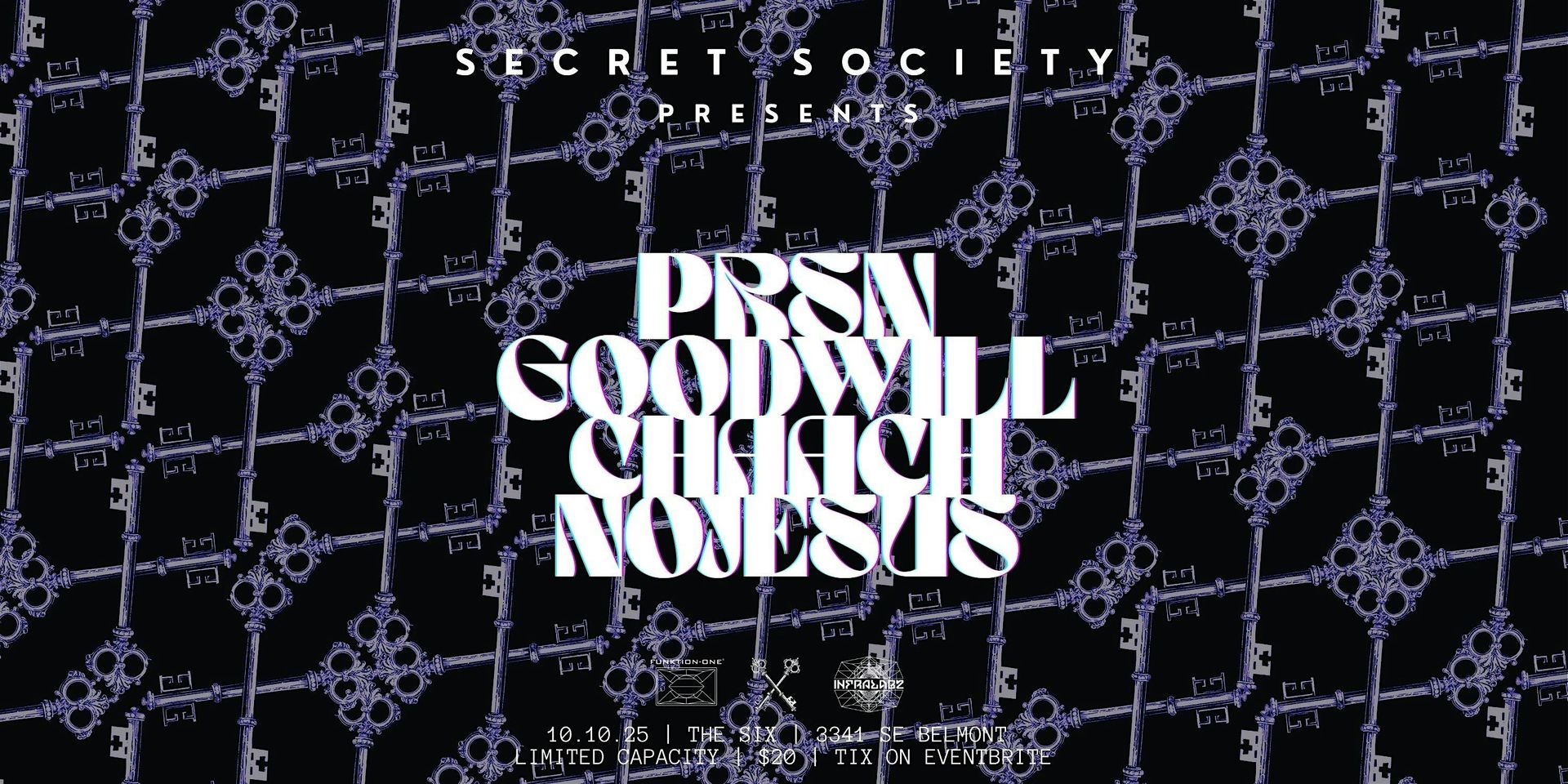 Secret Society Presents: Questions+Goodwill+Buttermilk+Noisesus