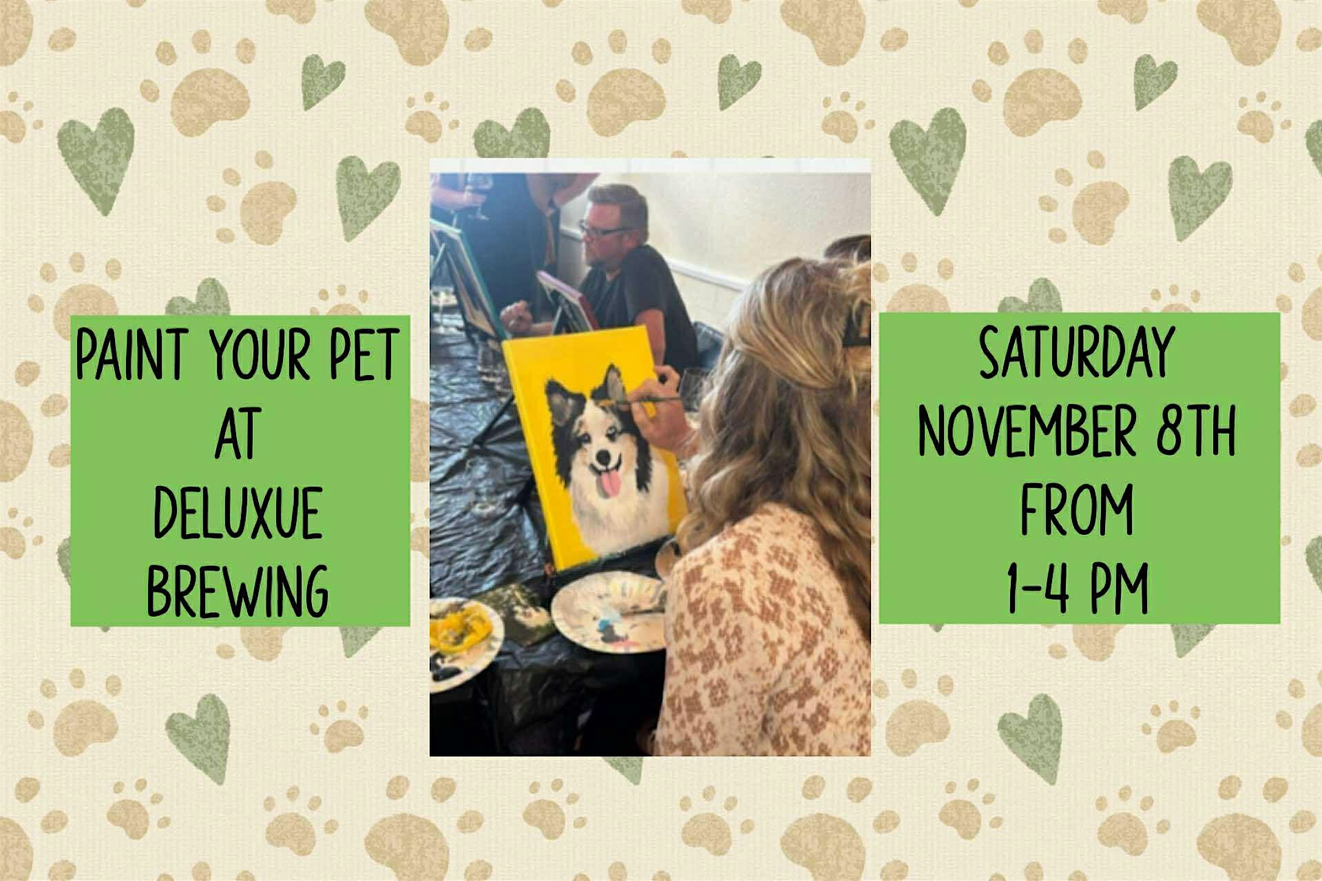 Paint Your Pet Class at Deluxe Brewing in Albany, OR