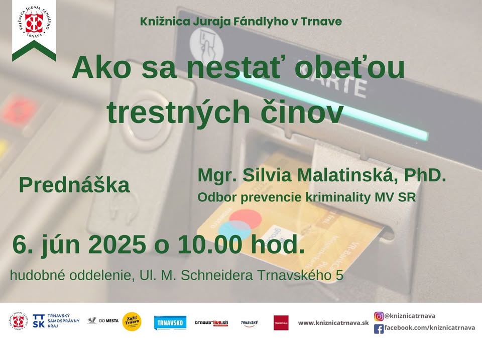 Ako sa nestať obeťou trestných činov