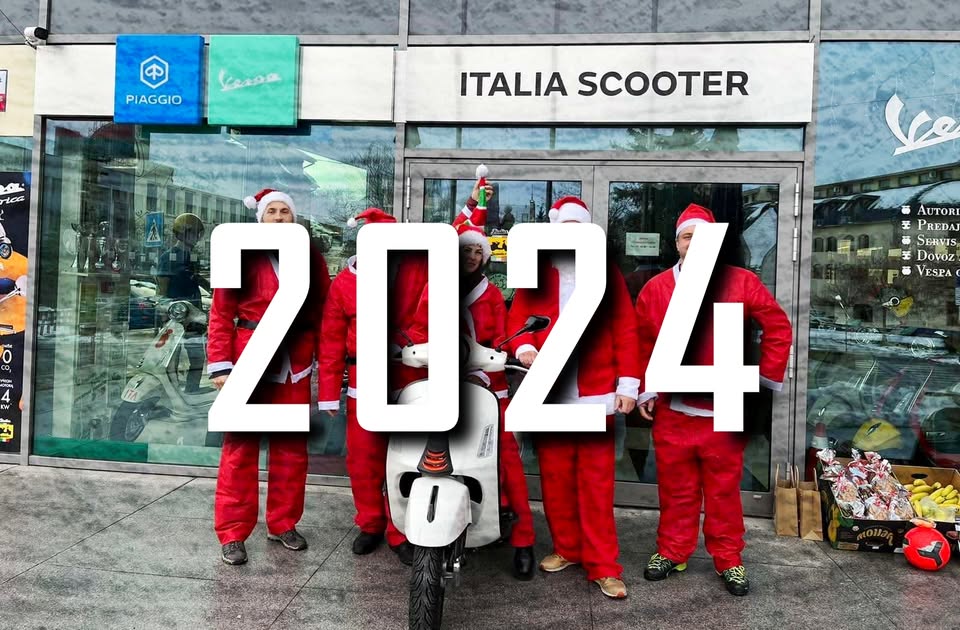 Mikulášska jazda Vespa & VespPárty KE 2024