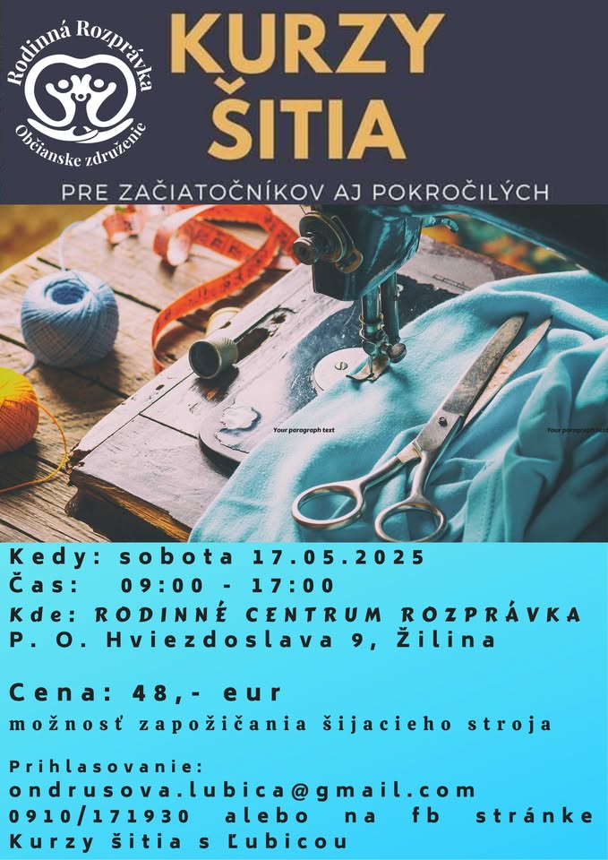 Kurz šitia s Ľubicou