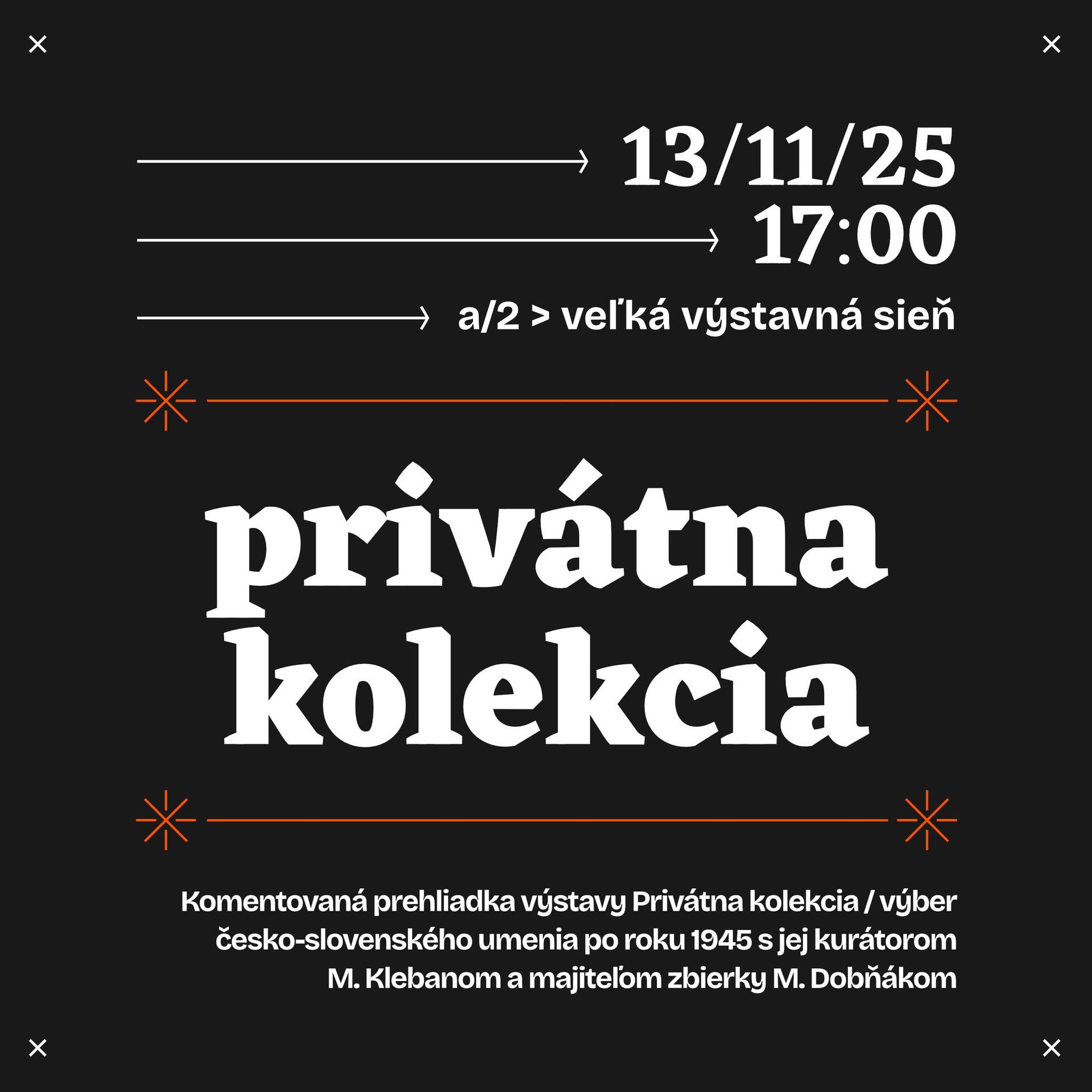 Komentovaná prehliadka výstavy Privátna kolekcia / výber česko-slovenského umenia po roku 1945