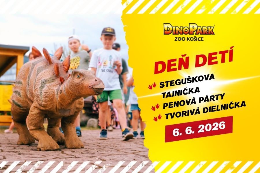 🦖🫧 Deň detí a penová párty | DinoPark Košice | 6. 6. 2026
