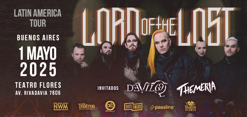 LORD OF THE LOST EN ARGENTINA! Jueves 1º de mayo 2025 Teatro Flores