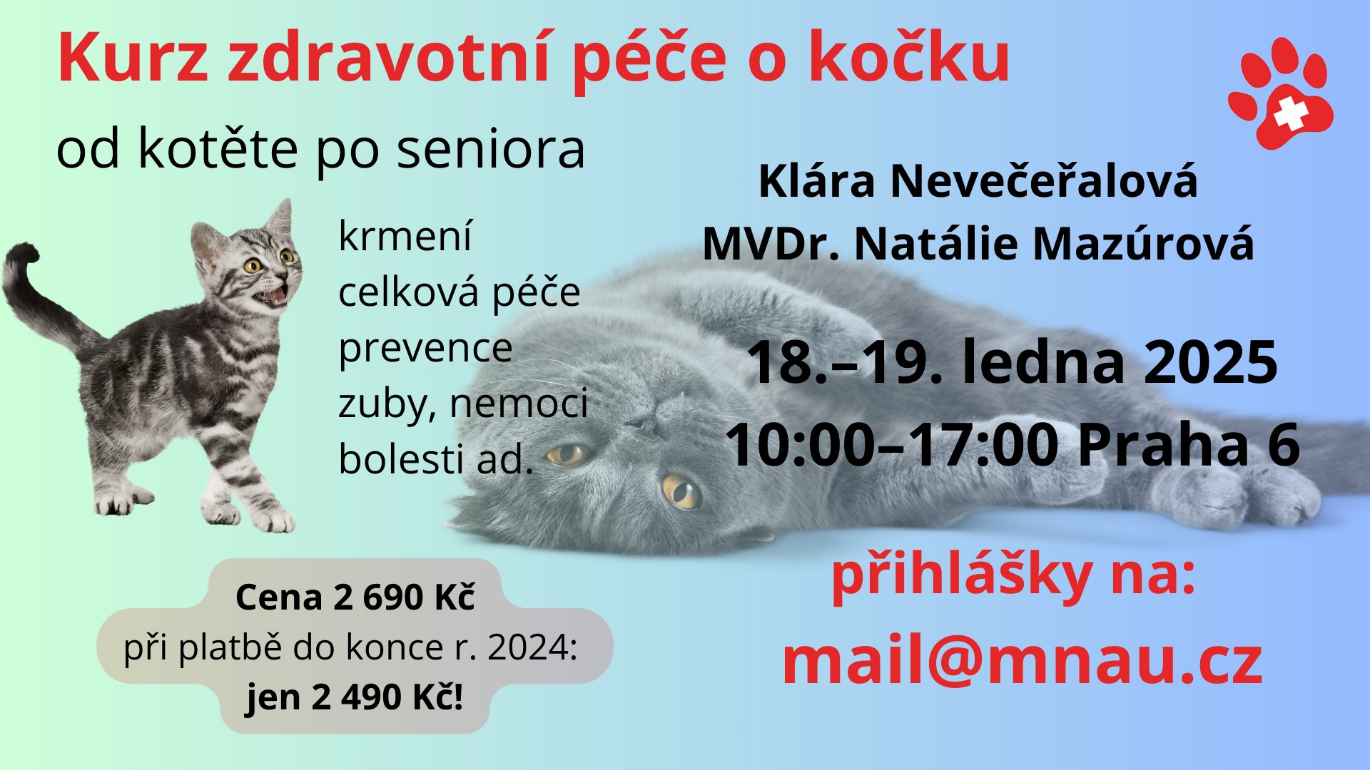 Kurz Zdravotní péče o kočku
