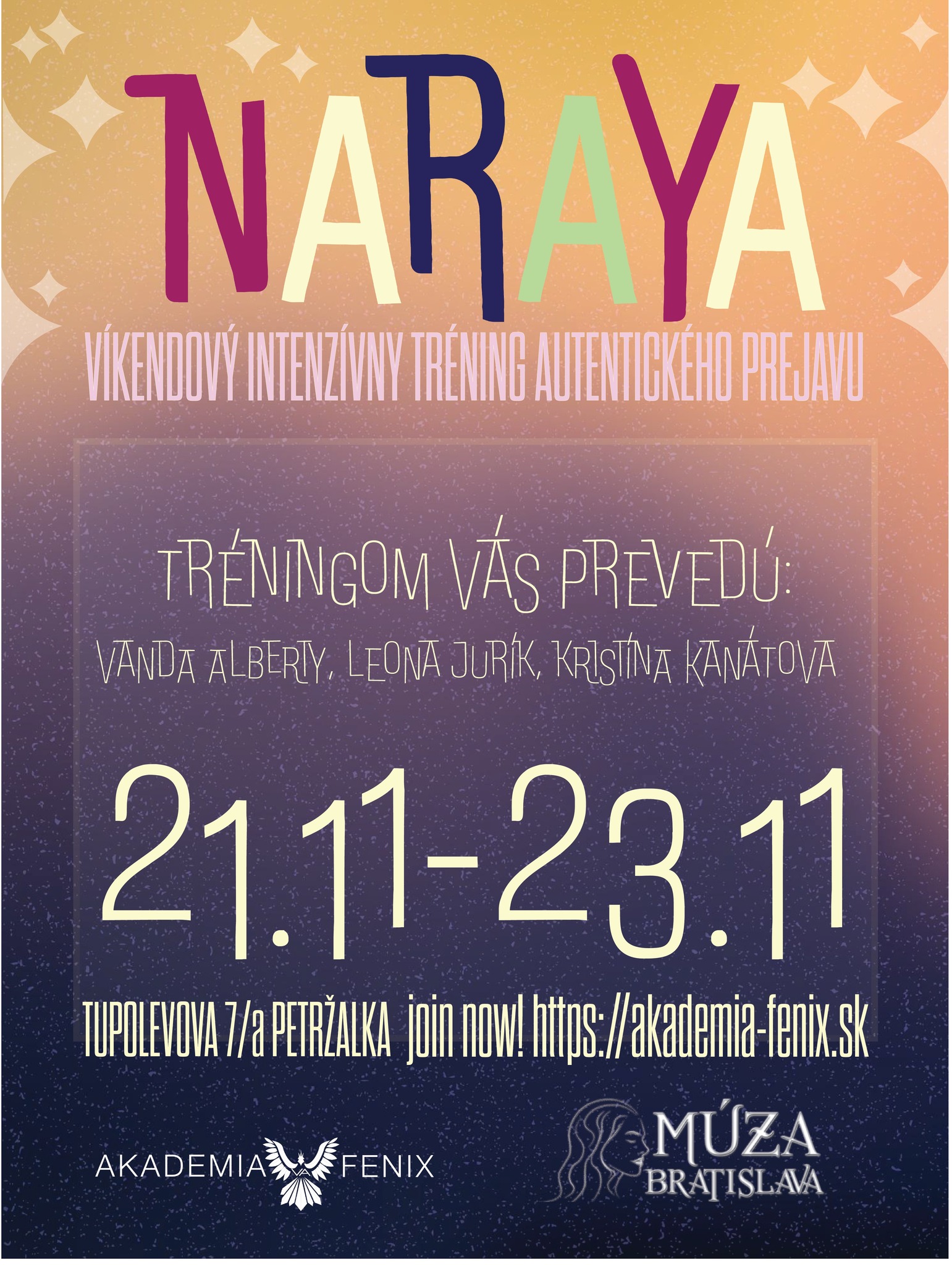 NARAYA - PREJAV SA! vyjadruj sa jasne a efektívne - tréning autentického prejavu