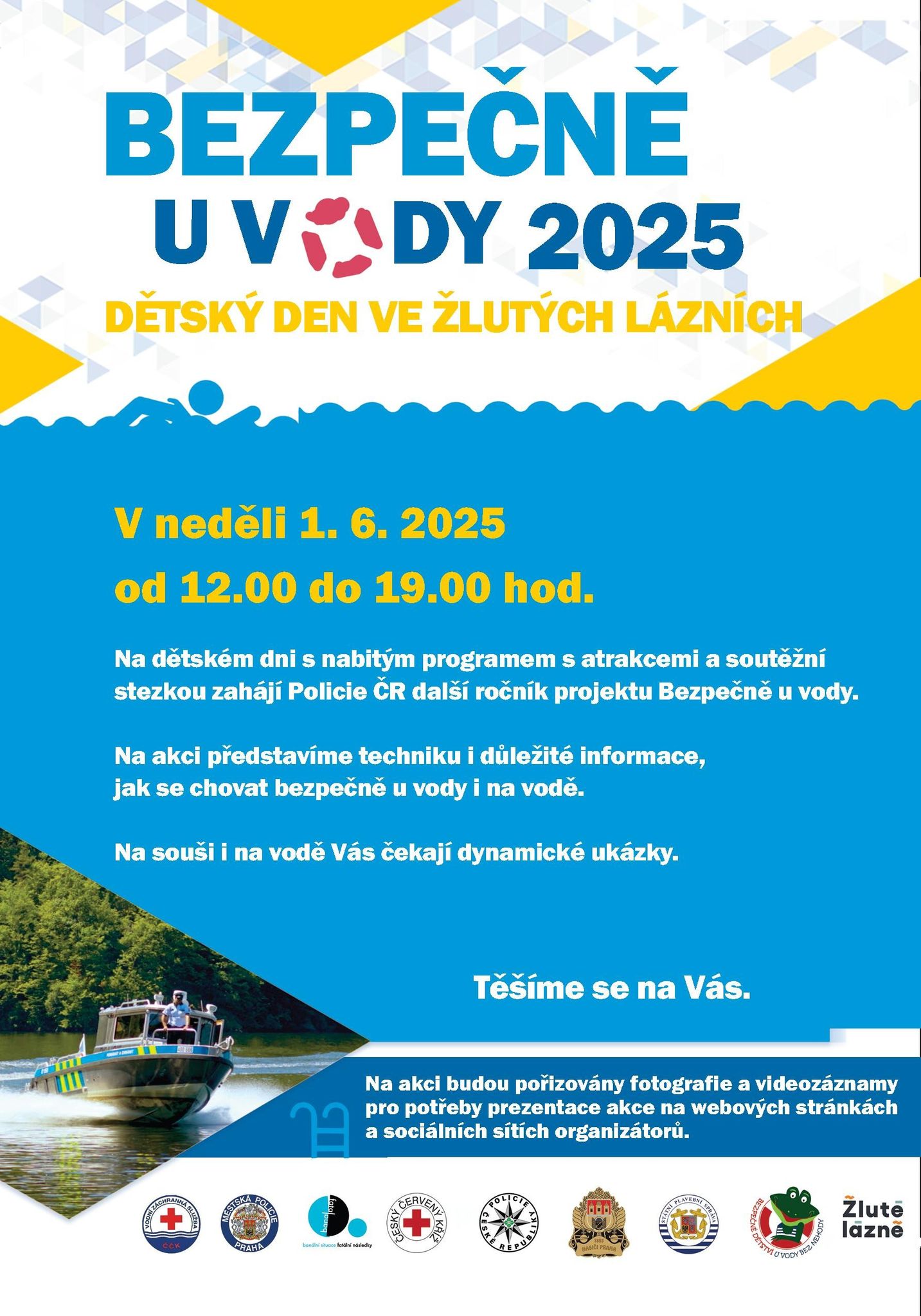 Bezpečně u vody 2025 - Dětský den ve Žlutých lázních