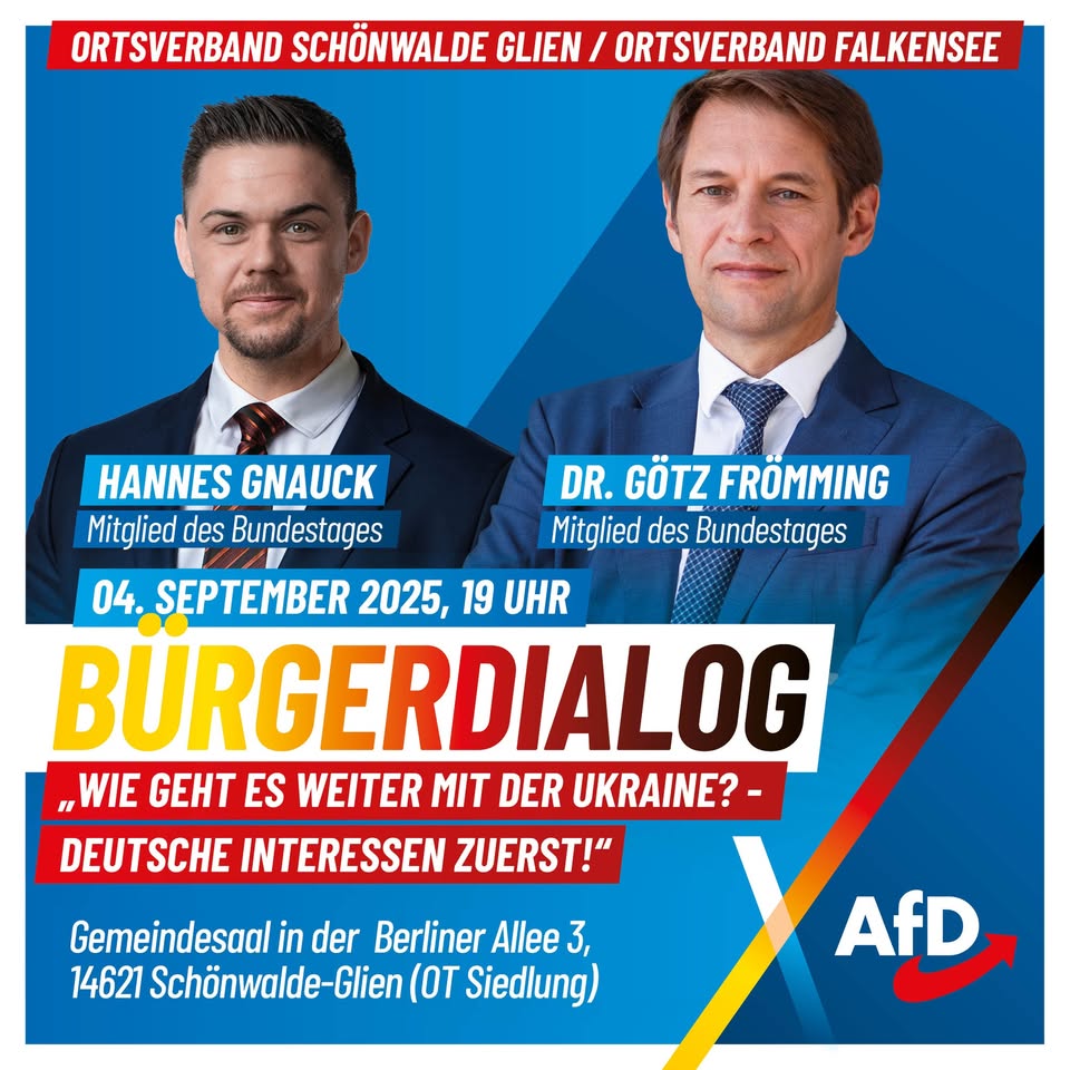 Bürgerdialog: „Wie geht es weiter mit der Ukraine? – Deutsche Interessen zuerst!“