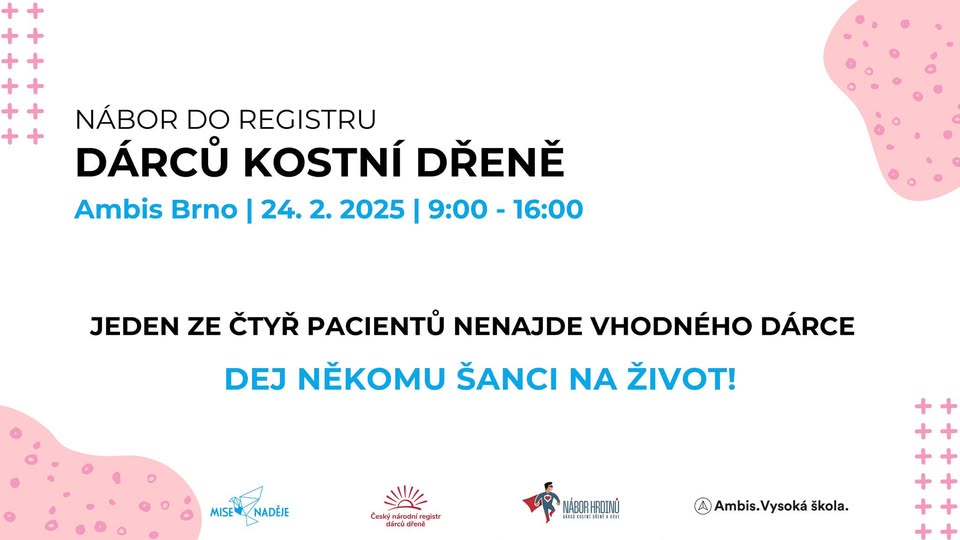 Nábor do Registru dárců kostní dřeně - Ambis Brno
