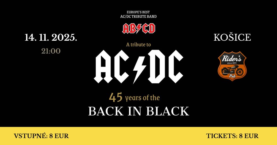 AB/CD Back In Black 45 Tour – Košice, Rider's Pub