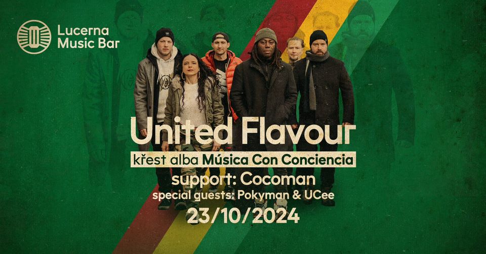 United Flavour – křest alba + support: Cocoman | Lucerna Music Bar | special guests: Pokyman & UCee