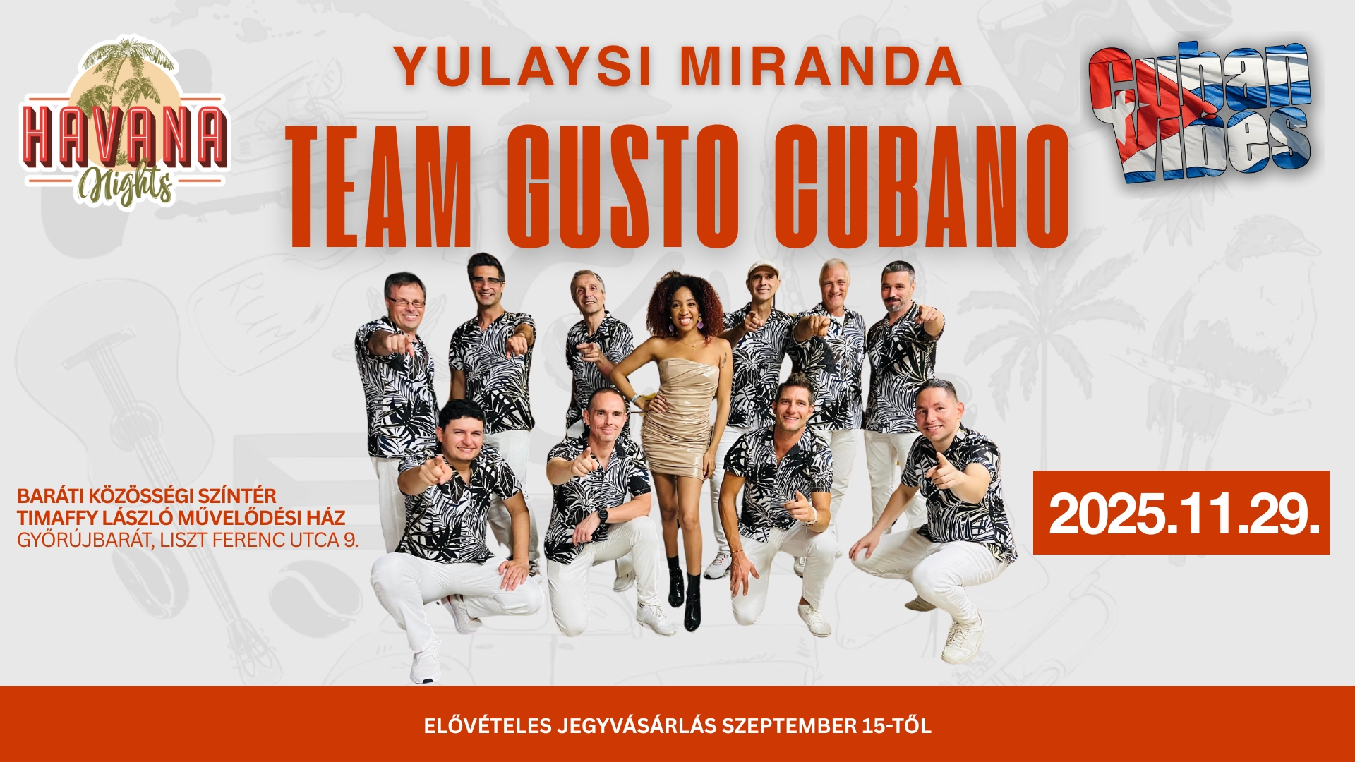 Yulaysi Miranda y Team Gusto Cubano Koncert és Salsa & Bachata Party
