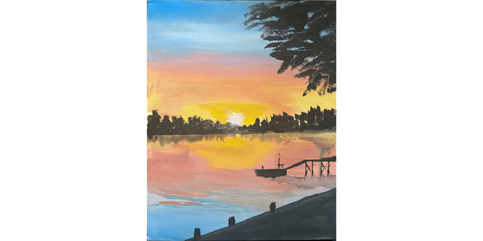 Sunset Over Lake - Paint and Sip in Portland | Classpop!™
