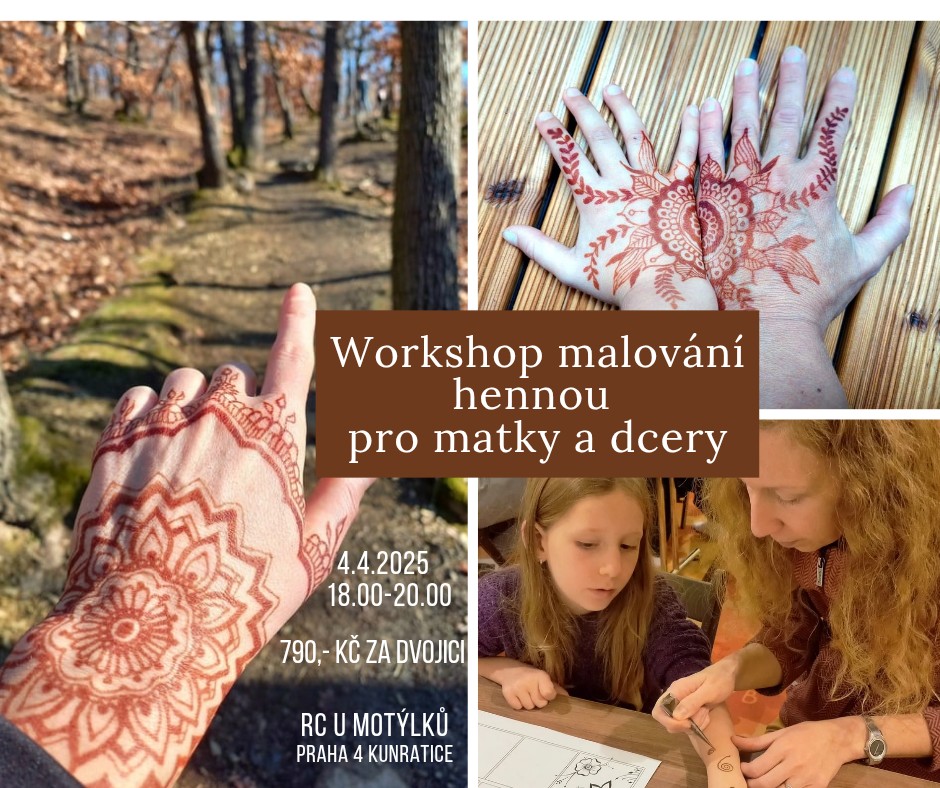 Workshop malování hennou pro matky a dcery