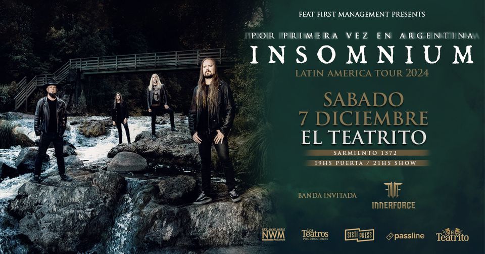 INSOMNIUM EN ARGENTINA! Sábado 7 de diciembre 2024