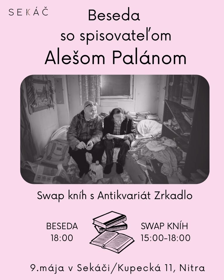 Beseda so spisovateľom Alešom Palánom a SWAP kníh