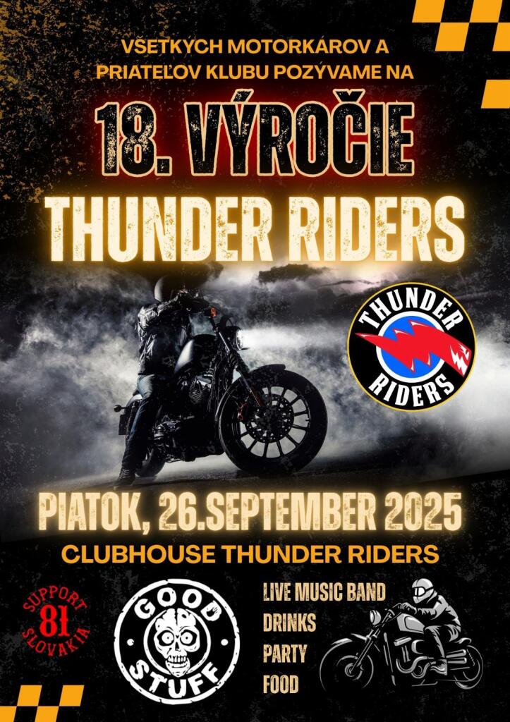 GOOD STUFF hrá na výročí Thunder Riders