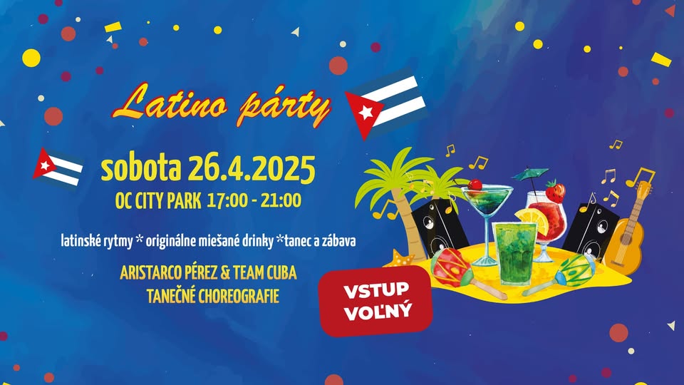 LATINO PÁRTY 26.4.2025 v CITY PARK Trenčín