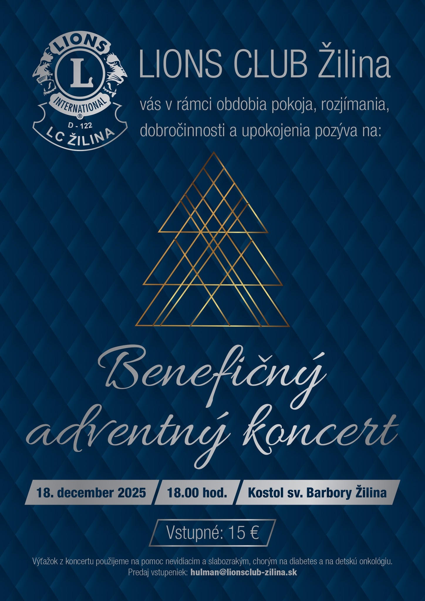 Adventný benefičný koncert LIONS CLUB Žilina