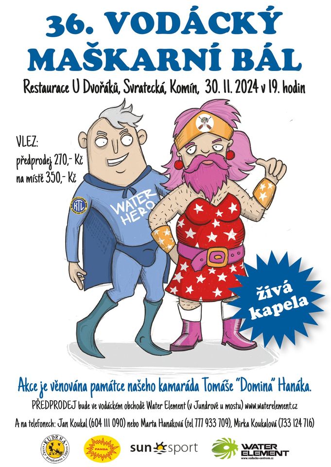 🌊🎭 36. VODÁCKÝ MAŠKARNÍ BÁL 🎭🌊