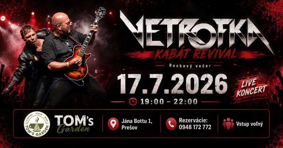 Vetrofka - Kabát revival - rockový večer