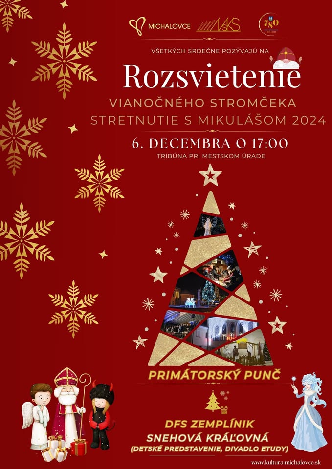 ROZSVIETENIE VIANOČNEJ VÝZDOBY SPOLU S MIKULÁŠOM