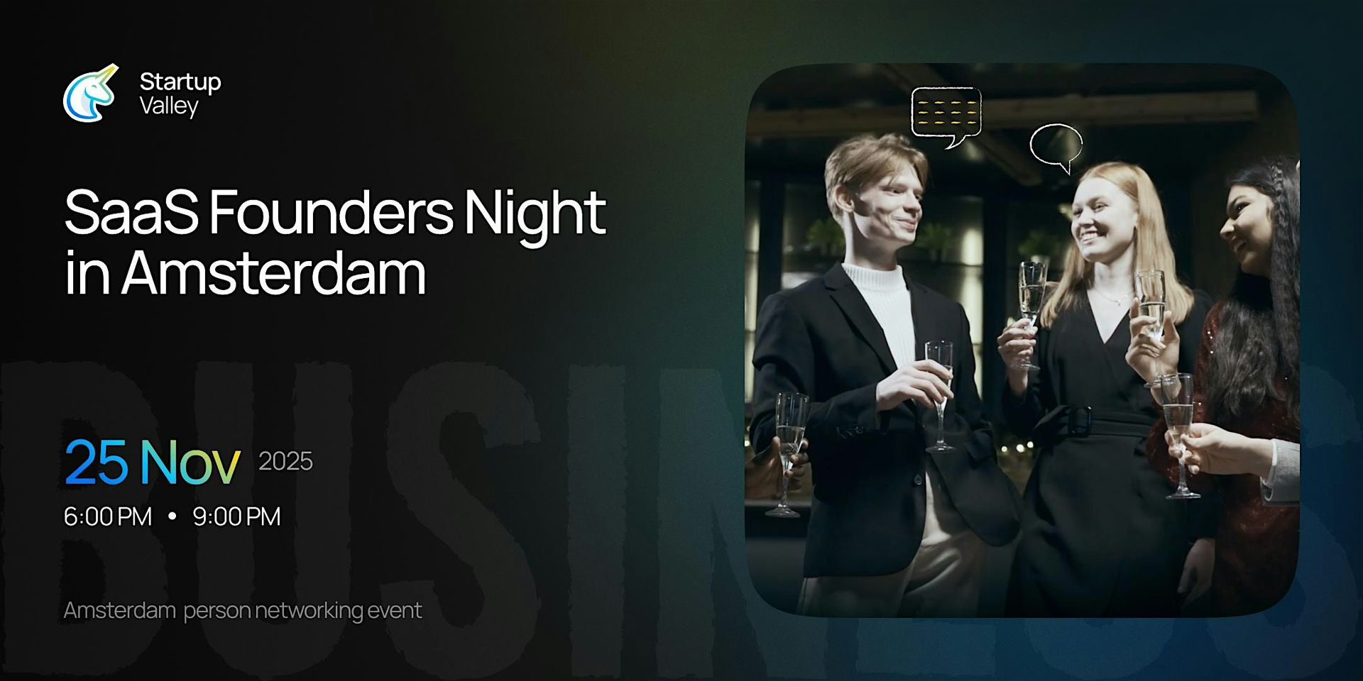Startup Valley: SaaS Founders Night in Amsterdam